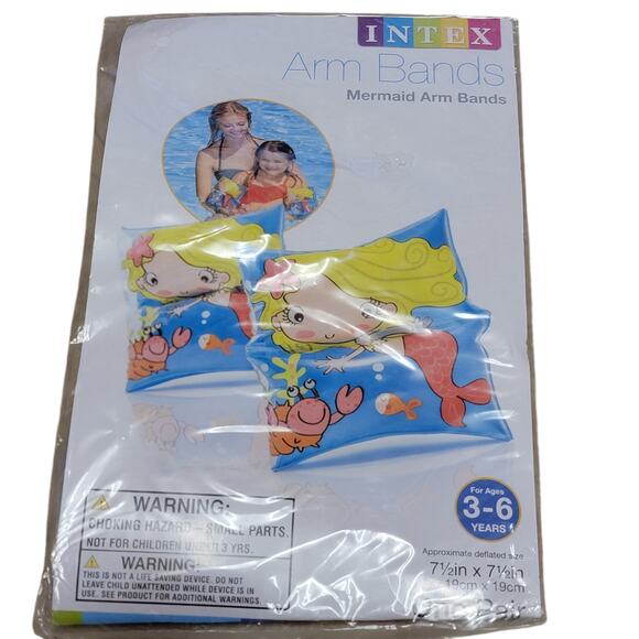 Intex Mermaid Arm Bands Lot of 2 Age 3-6‎ Yrs Swim Training Aid Inflatable Pool - Picture 2 of 4